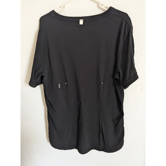 Kit and Ace Black V-neck Tee Cotton Cashemire Blend Size Large Pre Owned - Picture 3 of 4